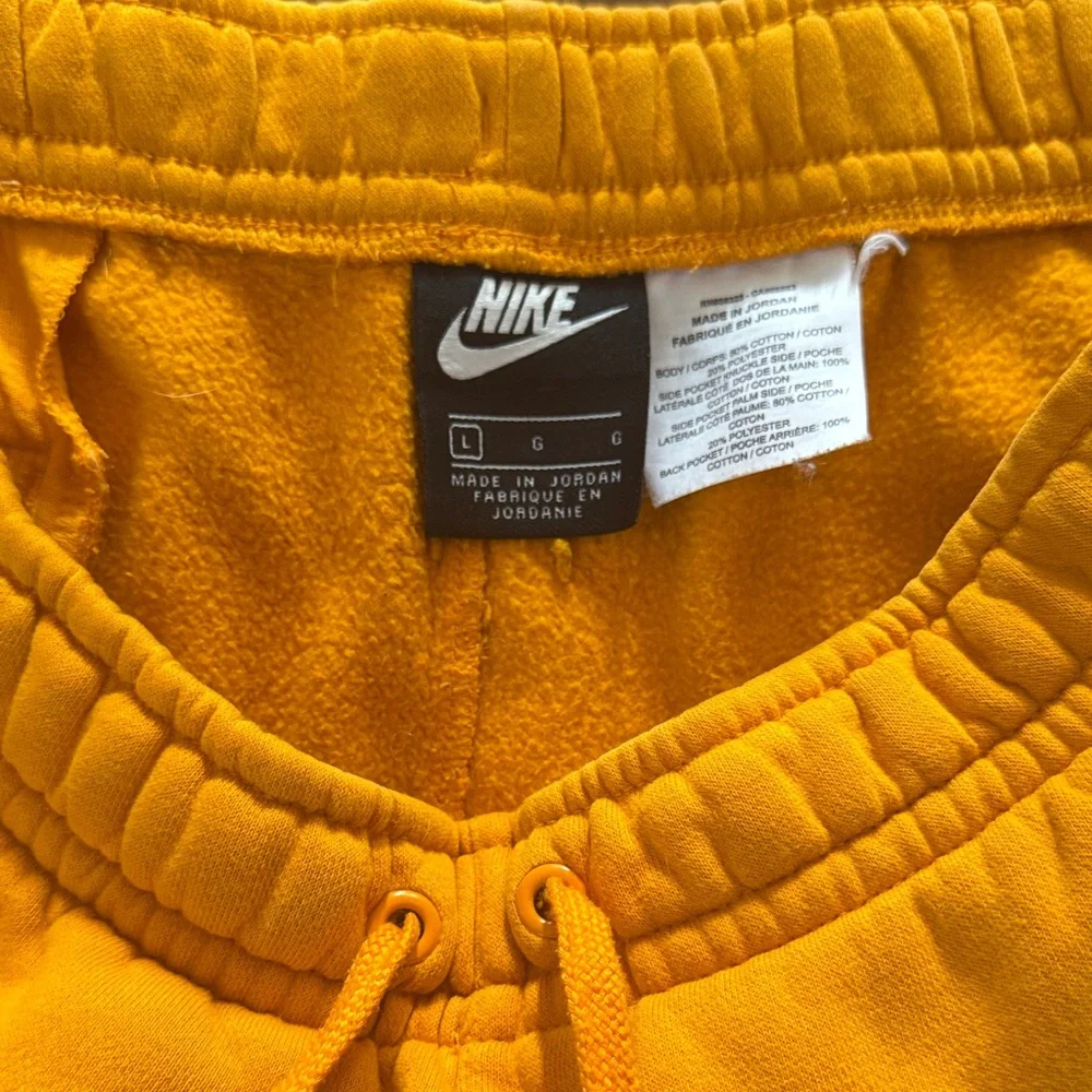 Nike Men's Bright Yellow 'Just Do It' Fleece Athletic Shorts